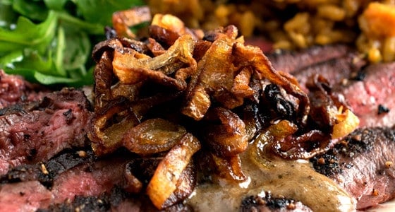 Steak au Poivre with Crispy Shallots - A Family Feast