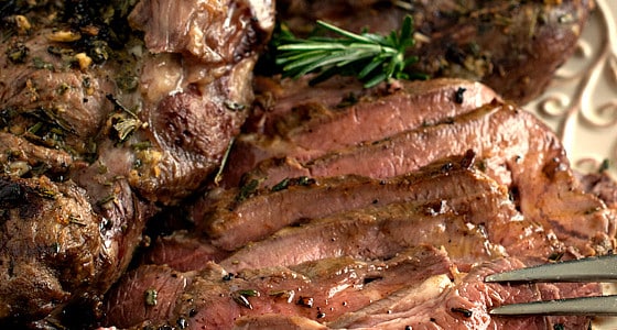 Roasted Lamb London Broil-Style - A Family Feast