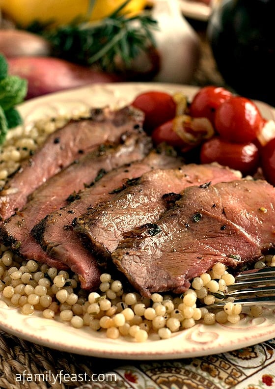 Roasted Lamb London Broil-Style - A Family Feast