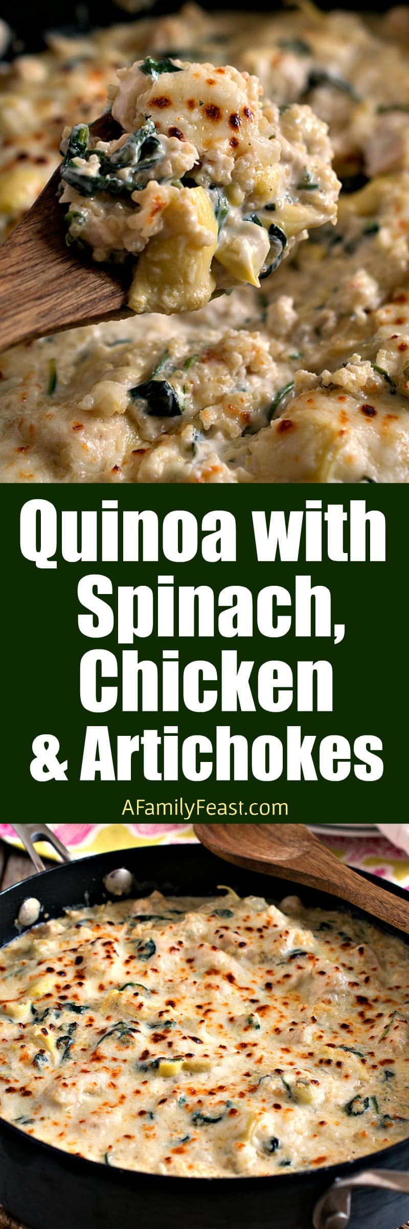 Quinoa With Spinach, Artichokes and Chicken