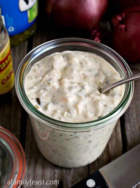 A delicious homemade Tartar Sauce recipe is so easy to make - and it uses ingredients you probably already have in your kitchen. Takes just minutes to prepare!
