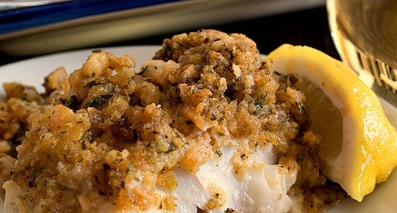 Cheesy Baked Stuffed Cod - A Family Feast