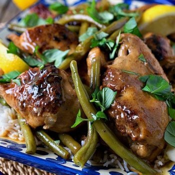 Braised Chicken Limoncello with Green Beans - A Family Feast
