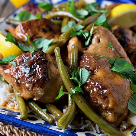 Braised Chicken Limoncello with Green Beans - A Family Feast®