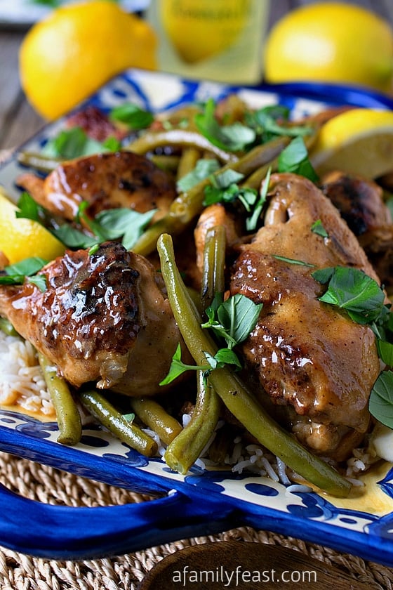 Braised Chicken Limoncello with Green Beans - A Family Feast