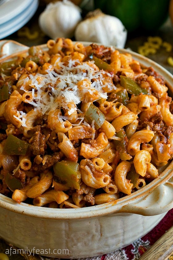 American Chop Suey - A classic New England dish, made just a little healthier - but still super delicious!