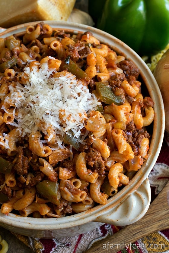 American Chop Suey - A classic New England dish, made just a little healthier - but still super delicious!