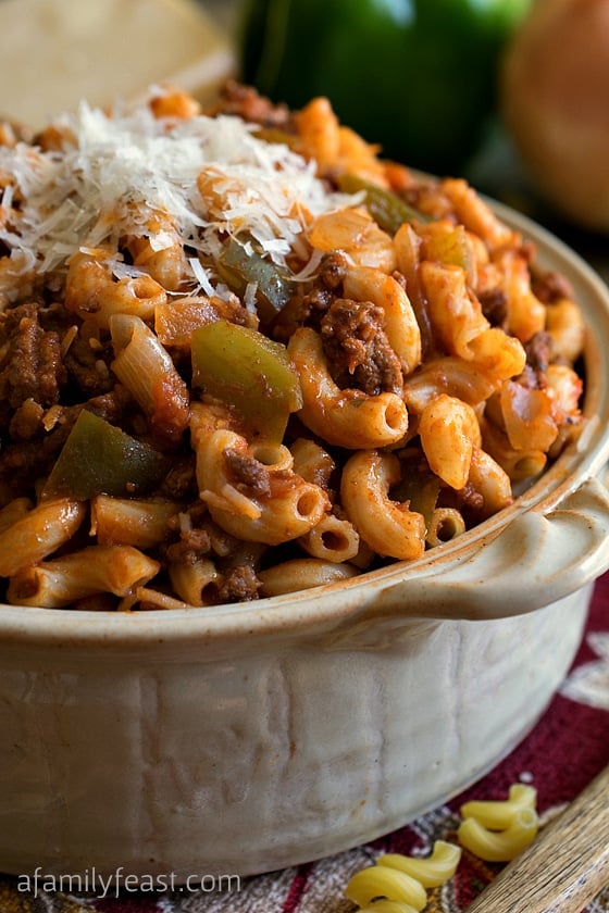 American Chop Suey - A classic New England dish, made just a little healthier - but still super delicious!