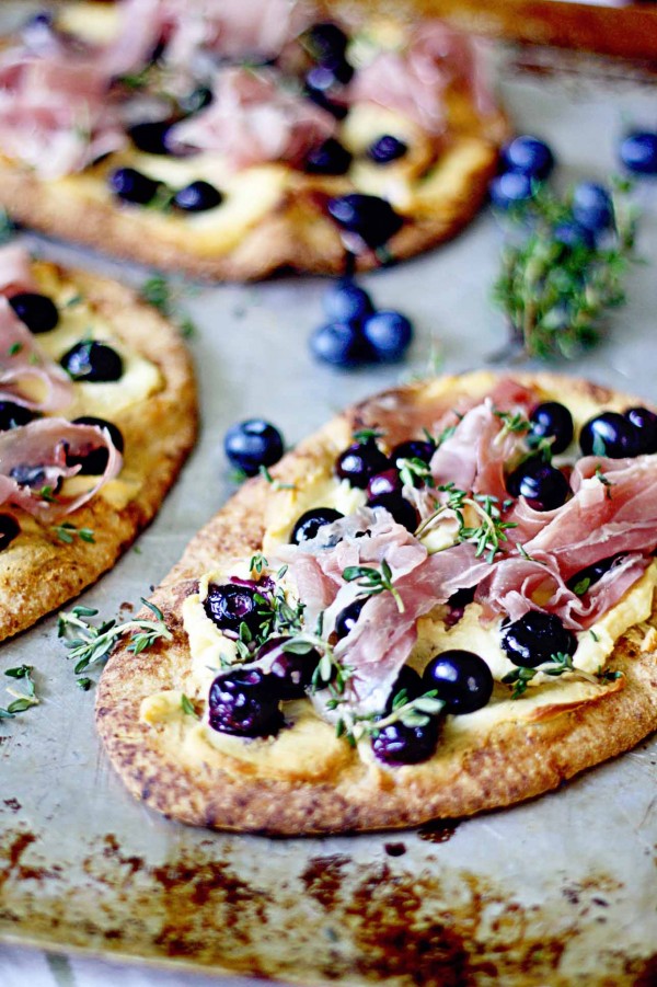 Blueberry Pizza with Honeyed Goat Cheese and Prosciutto - 25+ Best Blueberry Recipes