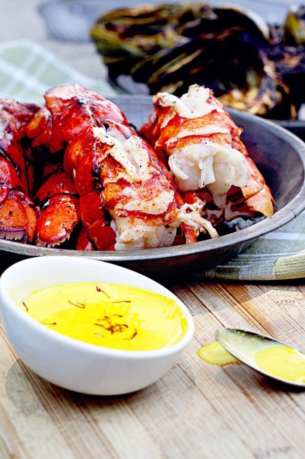 Grilled Lobster Tails with Saffron Butter - 30-Plus Great Grilling Recipes