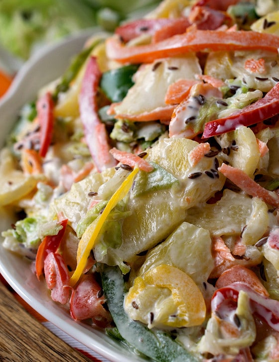 Sweet Bell Pepper Slaw With Pineapple - A Family Feast