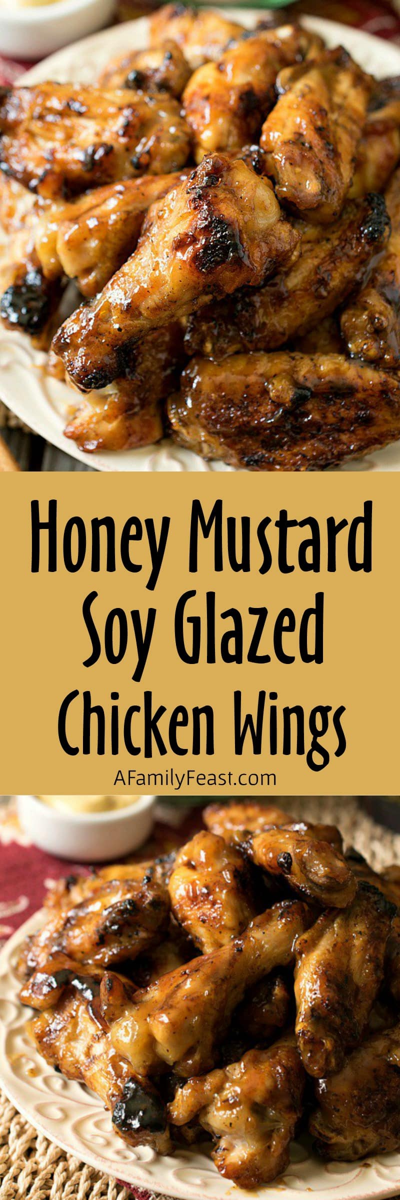 Honey Mustard Soy Glazed Chicken Wings