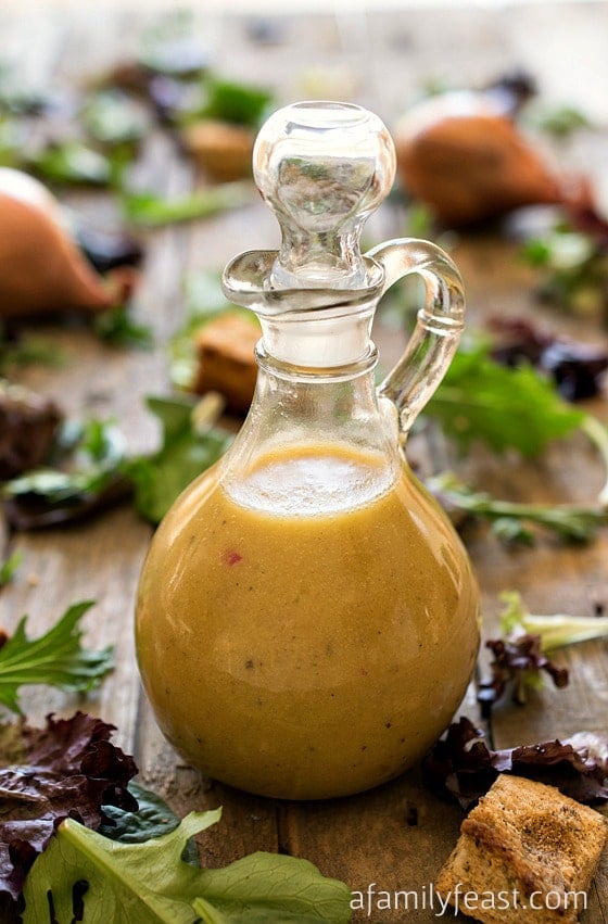 Simple Red Wine Vinaigrette - A quick and easy homemade vinaigrette that is perfect with grilled meats and salads!