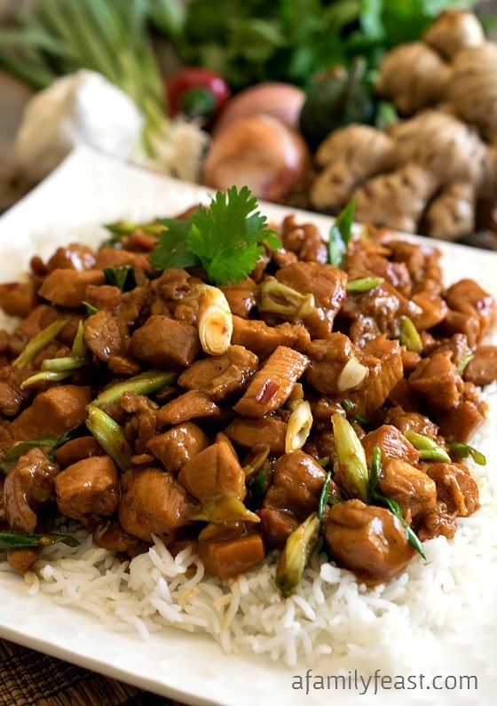 Gooey Ginger Chicken - Make this delicious restaurant-quality Vietnamese recipe at home using commonly found ingredients!