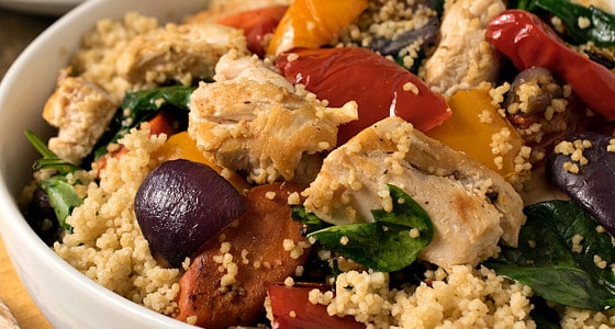 Grilled Chicken with Roasted Vegetables and Whole Wheat Couscous - A Family Feast