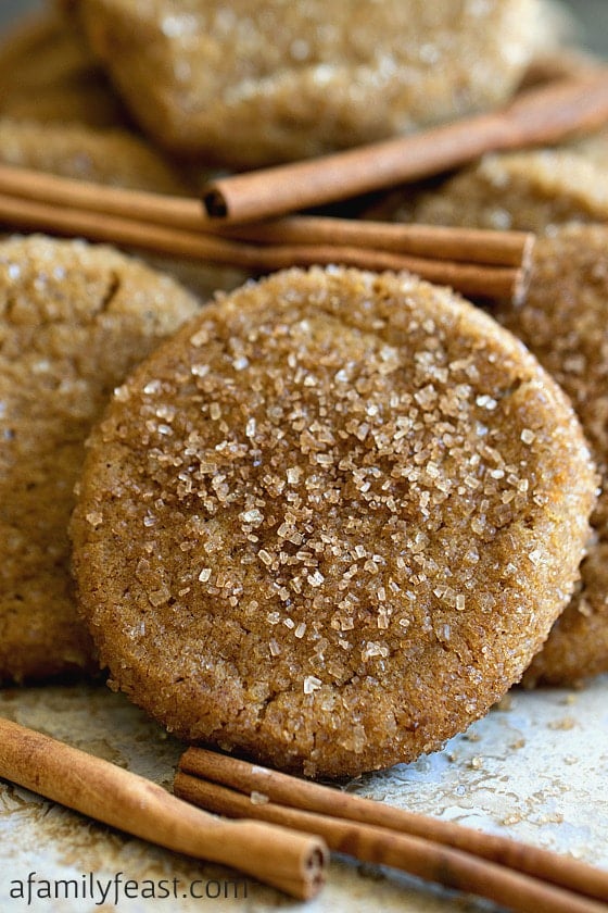 Saigon Cinnamon Ginger Cookies - Sweet crunchy-chewy sugar cookies with cinnamon and ginger flavor! Some of the best cookies I've ever eaten!