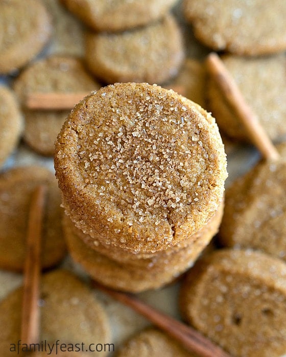 Saigon Cinnamon Ginger Cookies - Sweet crunchy-chewy sugar cookies with cinnamon and ginger flavor! Some of the best cookies I've ever eaten!