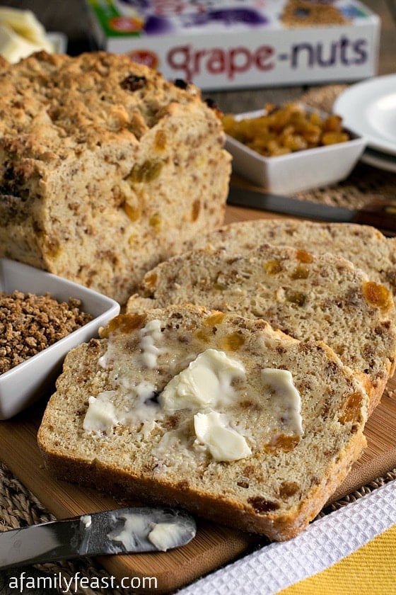 An old family recipe - this Grape-Nuts Bread is hearty and delicious! One of the best breads I've eaten!