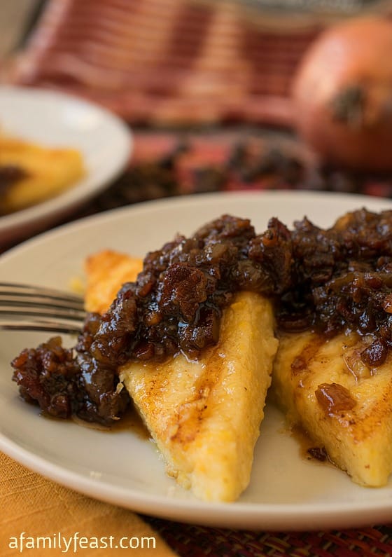 Grilled Polenta with Bacon Jam - A Family Feast