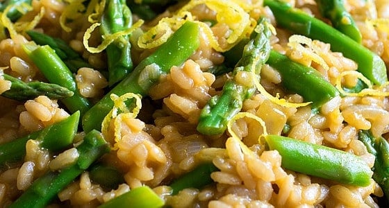 Asparagus Lemon Risotto - A Family Feast