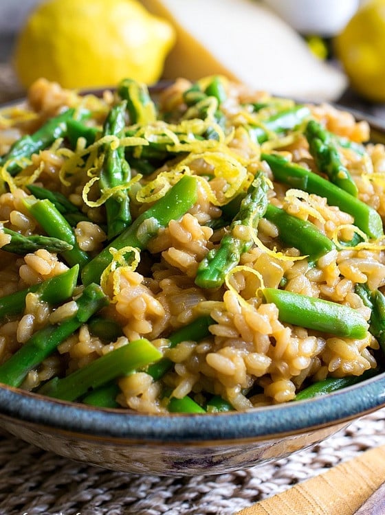 Asparagus Lemon Risotto - A Family Feast