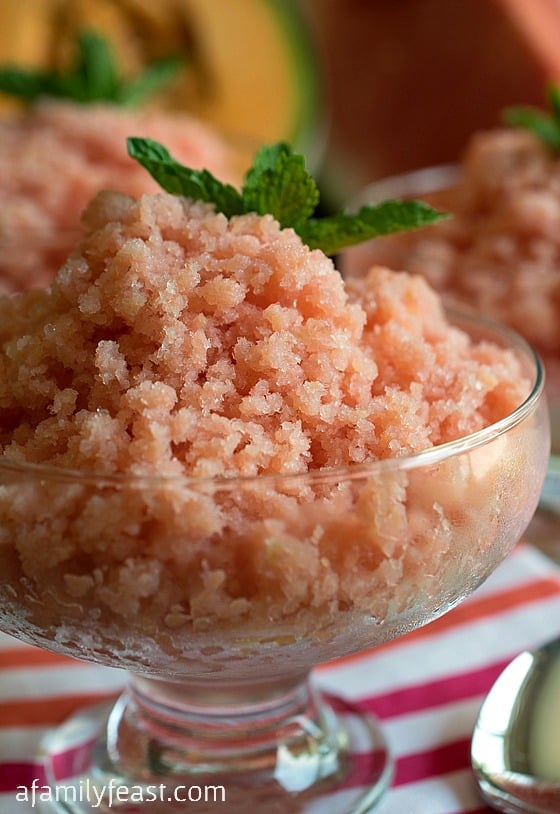 Creamy Melon Granita - A Family Feast