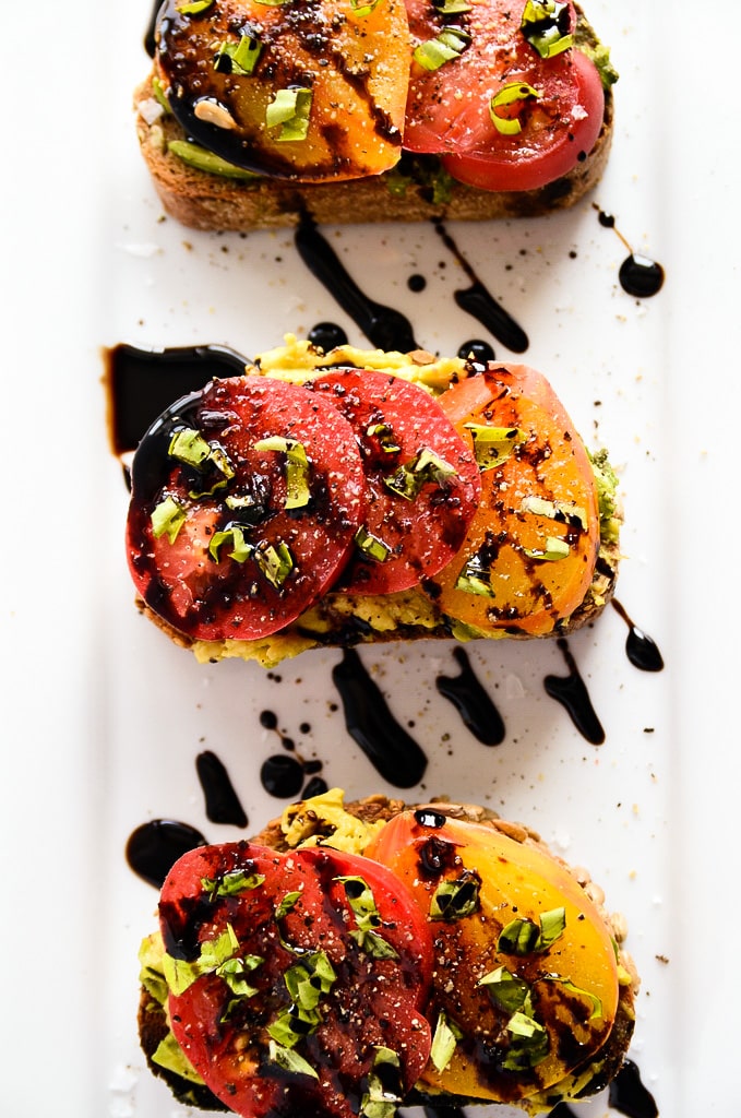 Avocado Heirloom Toast - 30+ Recipes for Your Garden Tomatoes