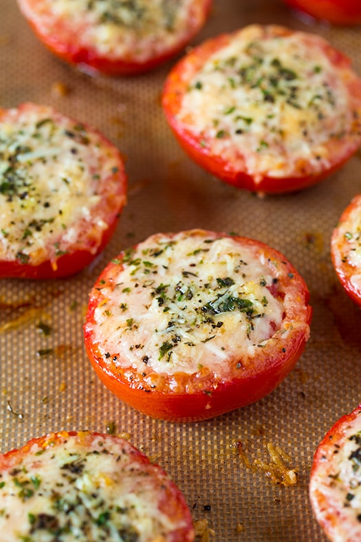 Parmesan & Asiago Cheese Roasted Tomatoes - 30+ Recipes for your Garden Tomatoes