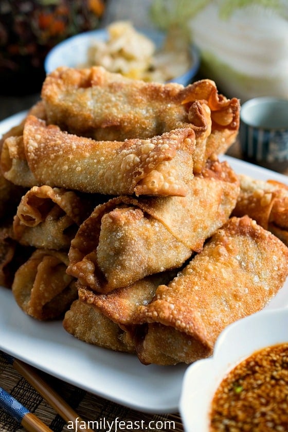 Bulgogi Egg Rolls - A delicious twist on classic egg rolls! These are filled with bulgogi - also known as Korean Beef Barbecue