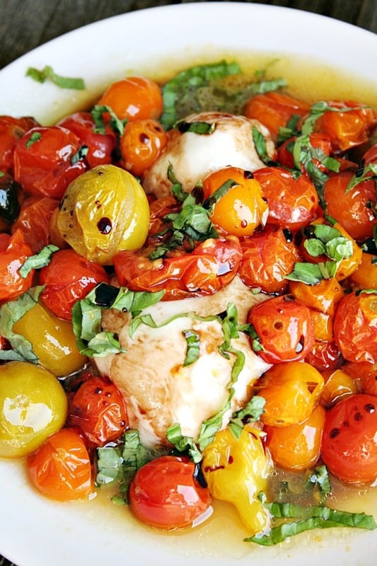Grilled Fresh Mozzarella with Roasted Tomatoes and Basil - 30+ Recipes for Your Garden Tomatoes