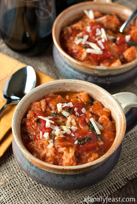 Pappa al Pomodoro (Bread and Tomato Soup) - A simple, Tuscan soup that is pure and delicious comfort food with fresh and fantastic tomato flavor!