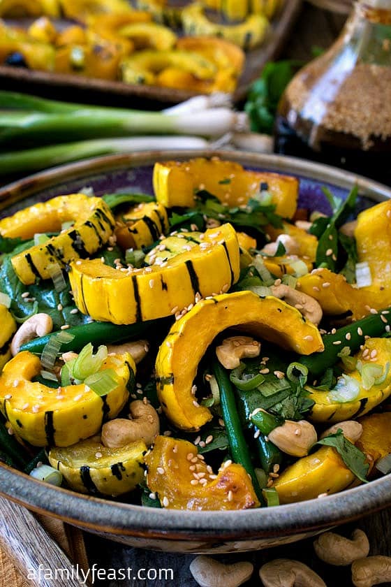 Asian Salad with Roasted Delicata Squash - A Family Feast