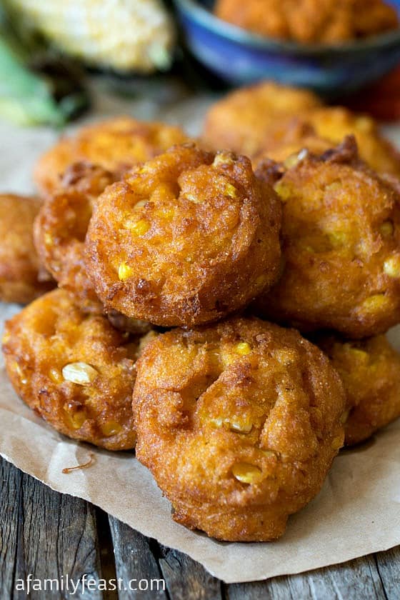 Pumpkin Corn Fritters - A Family Feast