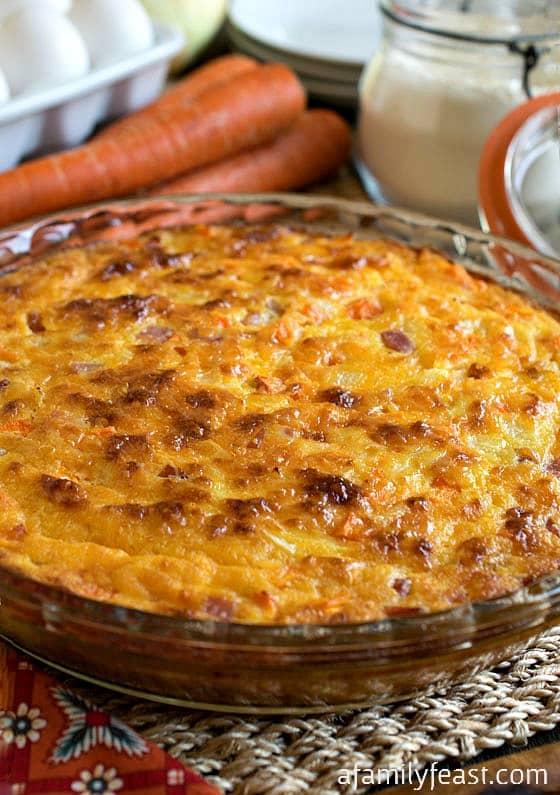 Crustless Ham and Cheddar Quiche - A Family Feast