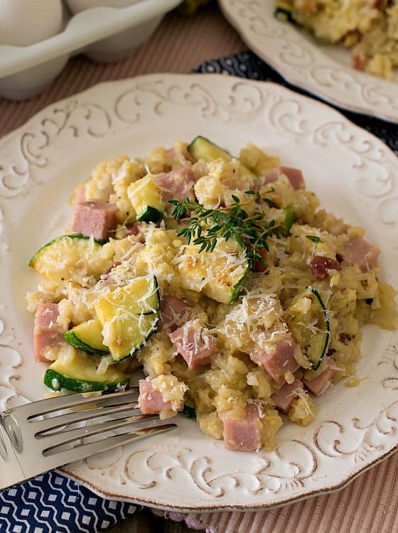 Zucchini, Ham and Rice Skillet - A Family Feast