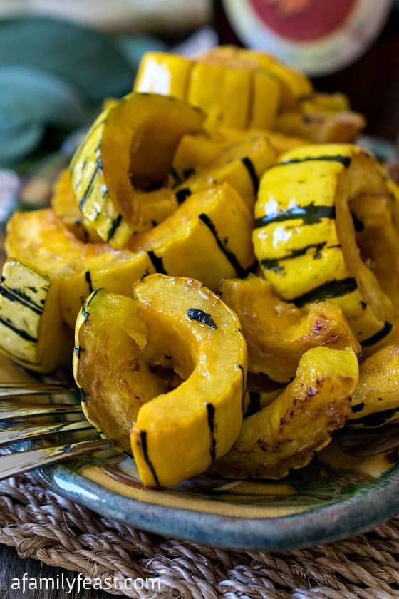 Maple Sage Roasted Delicata Squash - A simple way to cook this very delicious squash! One of our favorite recipes!