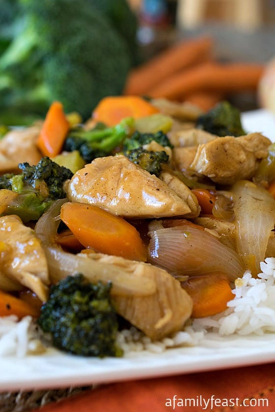 Orange Chicken and Vegetables - A Family Feast