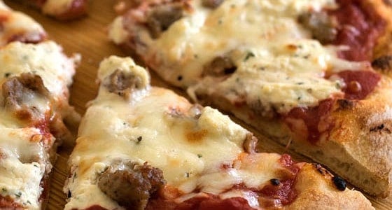 Sausage and Ricotta Pizza - A Family Feast