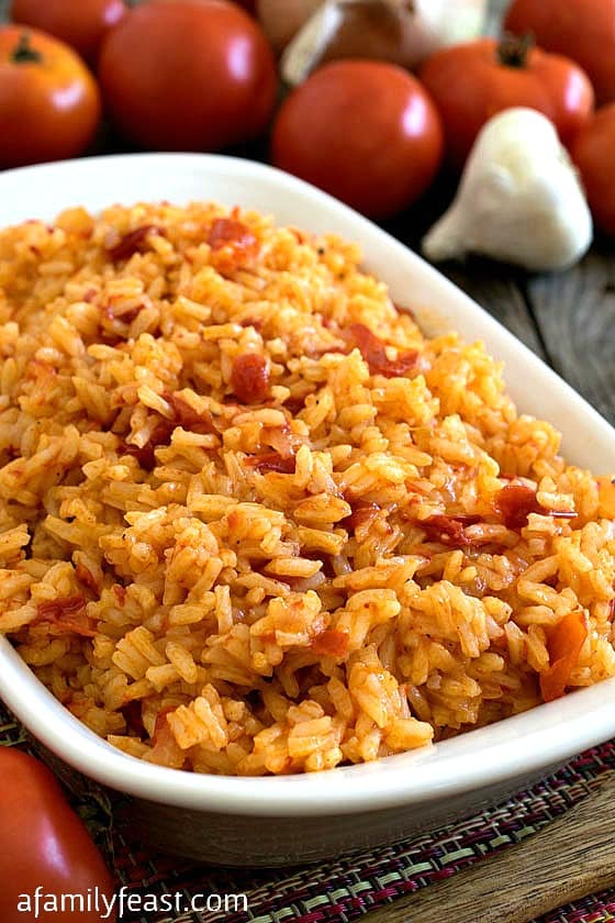 Portuguese Tomato Rice - also known as Arroz de Tomate. A simple and delicious rice dish that is a favorite recipe from Portugal!