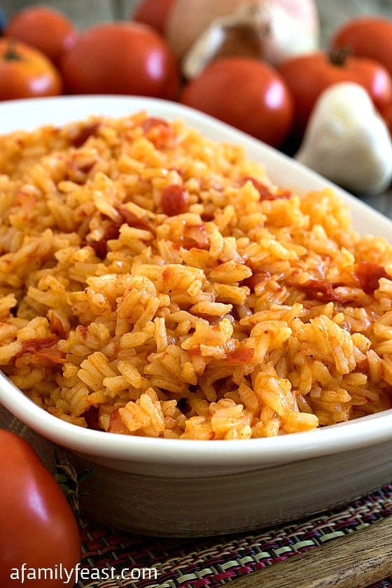 Portuguese Tomato Rice - also known as Arroz de Tomate. A simple and delicious rice dish that is a favorite recipe from Portugal!