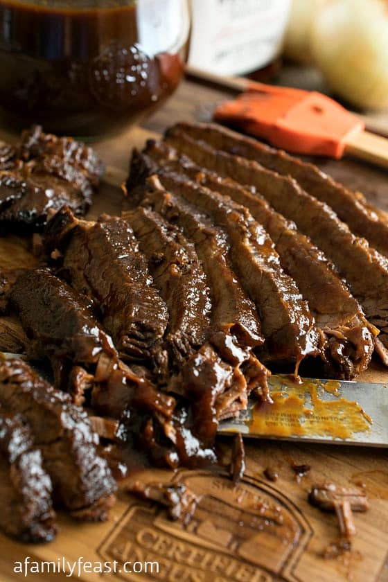 Slow Cooker Barbecue Beef Brisket - A Family Feast