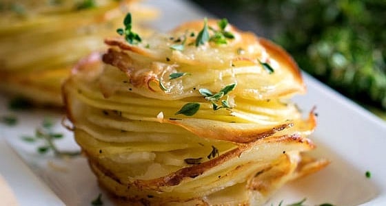 Asiago Potato Stacks - A Family Feast