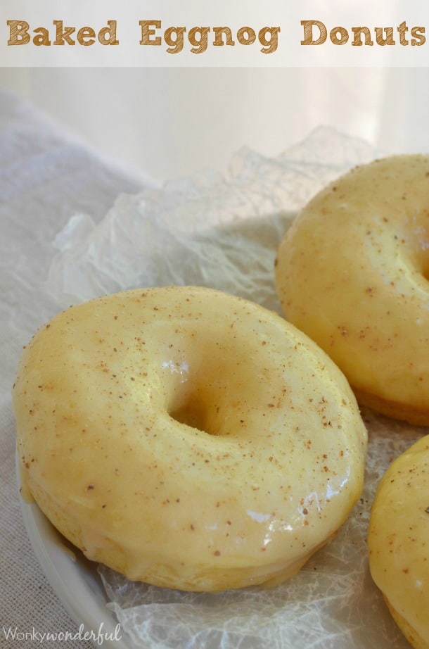 Baked Eggnog Donuts - 30+ Festively Delicious Eggnog Recipes