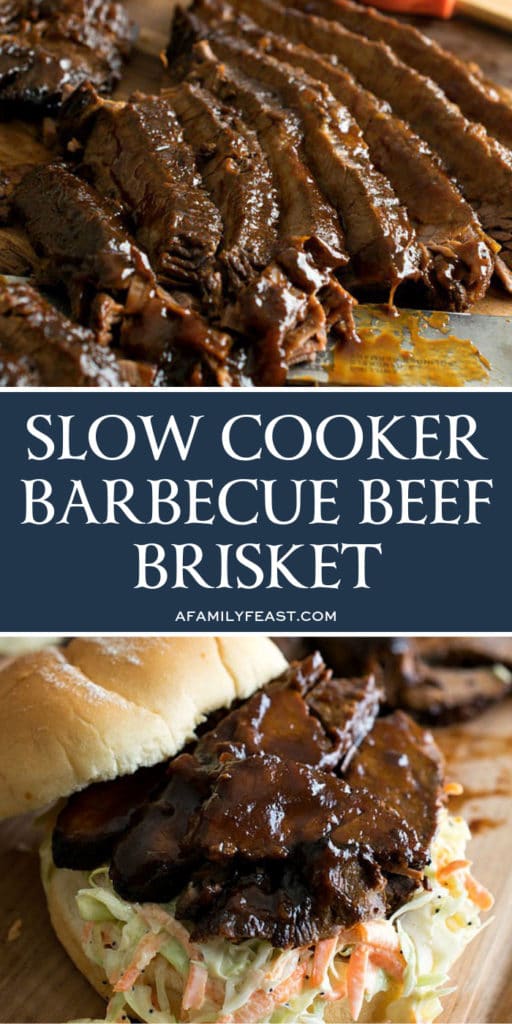 Slow Cooker Barbecue Beef Brisket - A Family Feast®