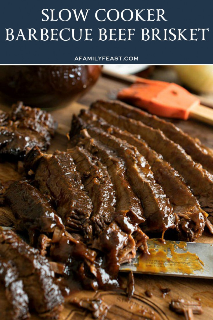 Slow Cooker Barbecue Beef Brisket - A Family Feast®
