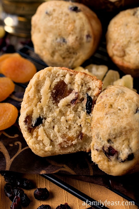 Panettone Muffins - A wonderful way to enjoy the classic Italian flavors of panettone without all of the work! These muffins are moist and super delicious!