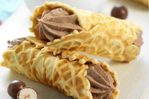 Chocolate Malt Pizzelle - 30+ Recipes for Malted Milk Lovers