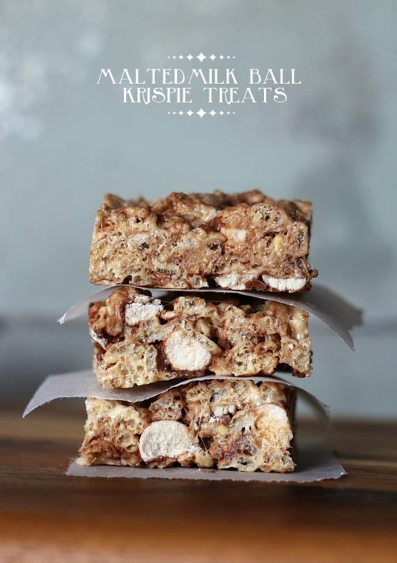 Malted Milk Ball Krispie Treats - 30+ Recipes for Malted Milk Lovers