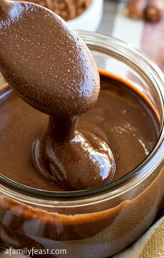 Homemade Nutella - Super simple to make and the flavor of the hazelnuts really shines through! Better than any jarred version!