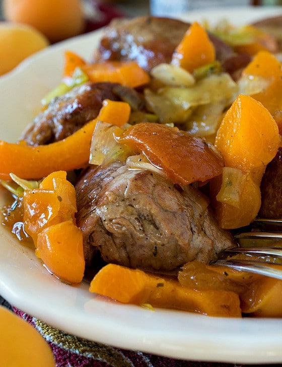 Pork Tenderloin Tips with Apricot Sauce - A Family Feast